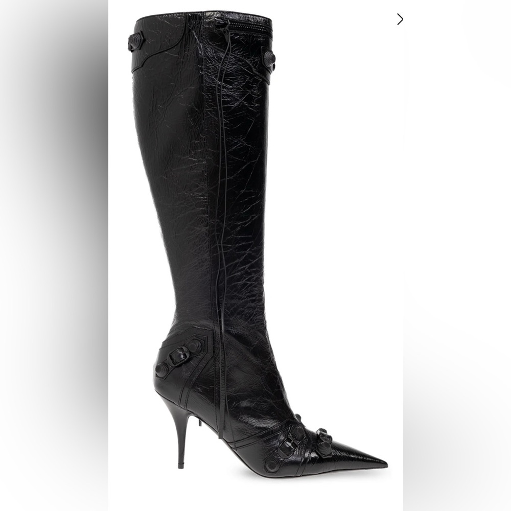NEW Balenciaga Cagole City Boot Black Knee High - Picture 6 of 6